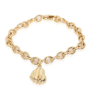 Tiffany & Co. Yellow Gold  Vintage Cupid's Arrow Heart Charm Bracelet